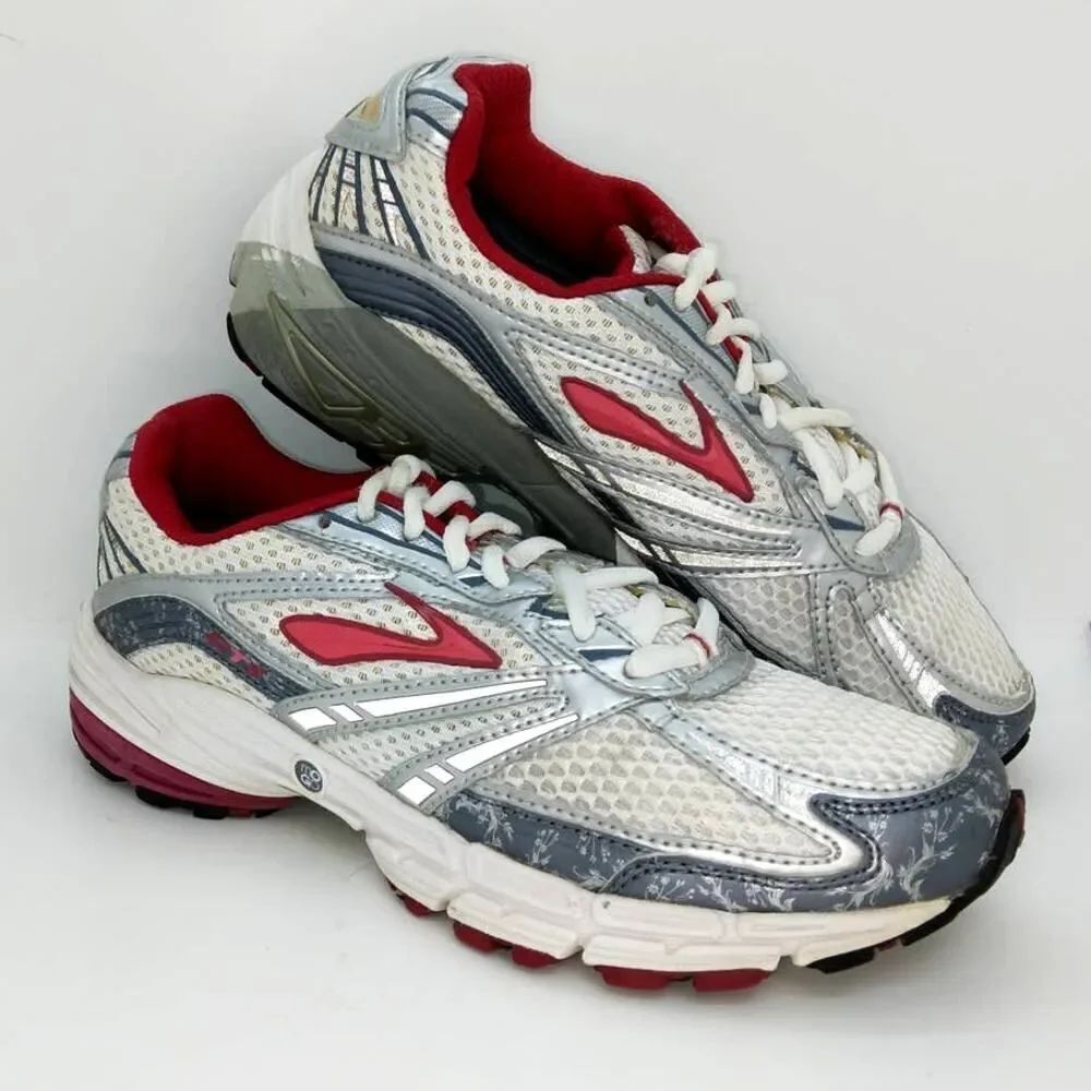 Brooks Adrenaline GTS 9 Women's Pre-owned White/Red Running Sneakers - sz. 6 1/2